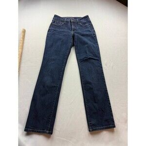 NYDJ Straight Women LiftxTuck Technology Blue Denim Jean Size 0P Pockets